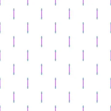 Seamless pattern with purple light tubes on white background Stock Illustration
