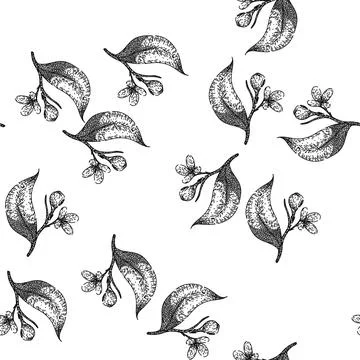 Seamless pattern purple lilac sketch hand drawn Stock Illustration