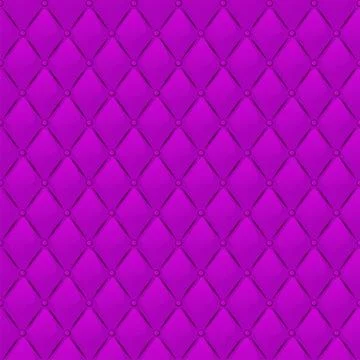 Seamless pattern purple quilted textile texture for wallpaper. Stock Illustration