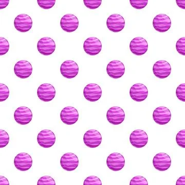 Seamless pattern with purple striped spheres Stock Illustration