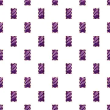 Seamless pattern with purple vanity mirror illustrations Stock Illustration