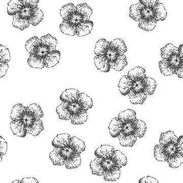 Seamless pattern purple violet sketch hand drawn Illustrazione stock