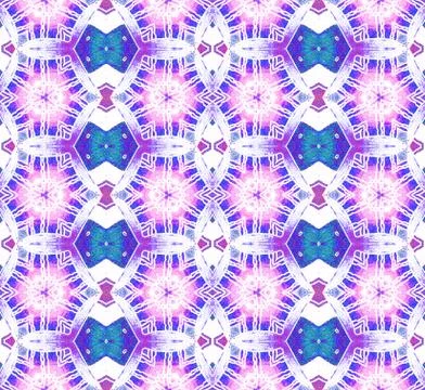 Seamless pattern purple white turquoise Stock Illustration