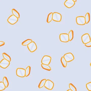 Seamless pattern purse compact mirror cartoon vector Illustrazione stock