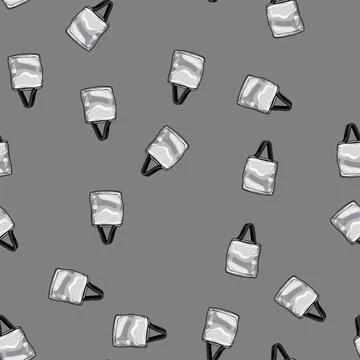 Seamless pattern purse cosmetic pouch cartoon vector 库存插图