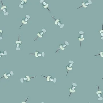 Seamless pattern push pin push pin cartoon vector sign Stock Illustration