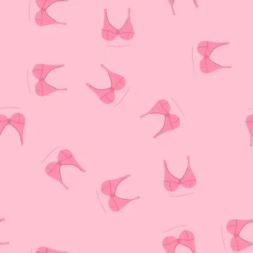 Seamless pattern pushup bra modern cartoon vector Stock Illustration