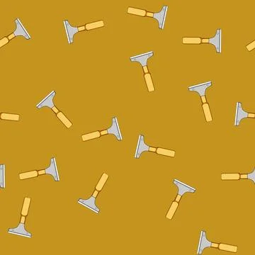 Seamless pattern putty paint scraper cartoon vector Stock Illustration