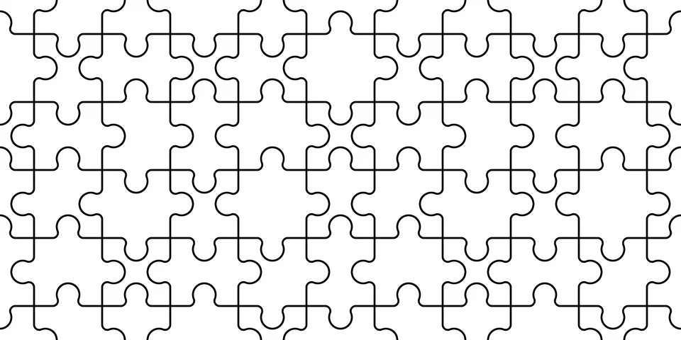 Seamless pattern with Puzzle Stock Illustration