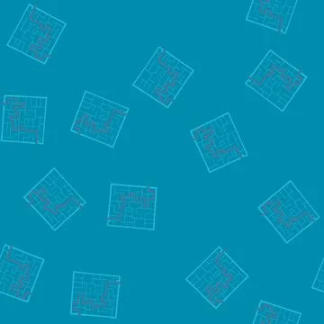 Seamless pattern puzzle labyrinth game maze cartoon vector Stock Illustration