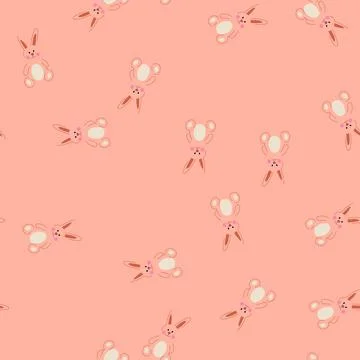 Seamless pattern puzzle stuffed animal toy cartoon vector Stock Illustration