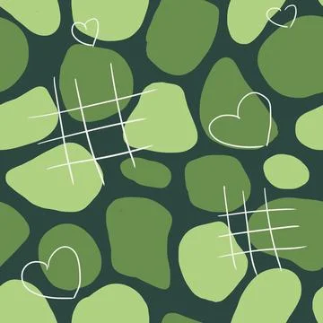 Seamless pattern in puzzle style. Abstract camouflage of leaves. Stockillustratie