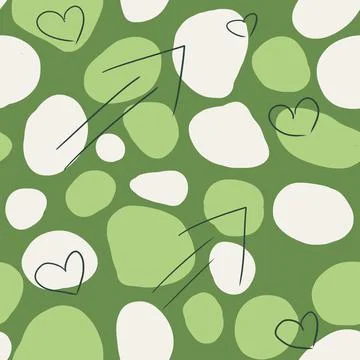Seamless pattern in puzzle style. Abstract camouflage of leaves. Stockillustratie