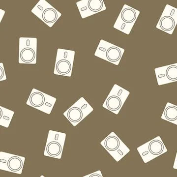 Seamless pattern qi power bank wireless cartoon vector Stock Illustration