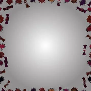 Seamless pattern. Quadrate frames doodles. Vector illustration. Illustration in Stock Illustration