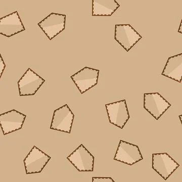 Seamless pattern quality leather patch cartoon vector Illustrazione stock