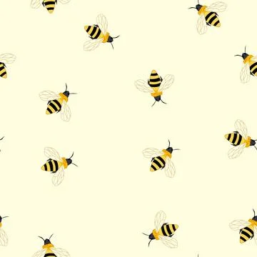 Seamless pattern queen bee cartoon vector イラスト素材