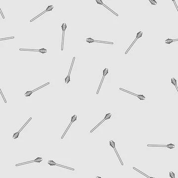 Seamless pattern queen honey dipper stick cartoon vector 스톡 일러스트