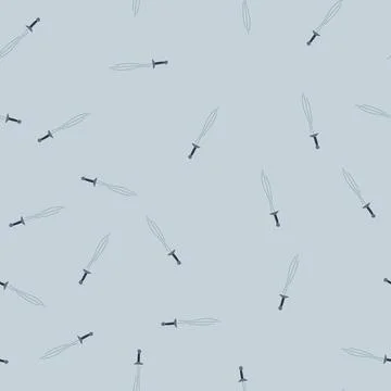 Seamless pattern quest sword knight cartoon vector Stock Illustration
