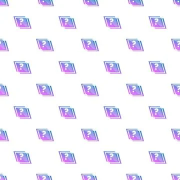 Seamless pattern with question mark icons gradient colors Stock Illustration