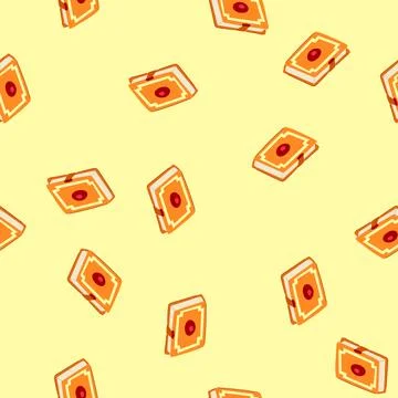 Seamless pattern quests fantasy book cartoon vector Stock Illustration