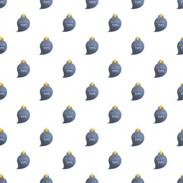 Seamless pattern with quick tips light bulb icons Stock Illustration