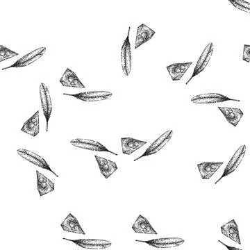 Seamless pattern Quill pen and inkwell representing writing history Illustrazione stock
