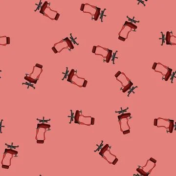 Seamless pattern r game chair cartoon vector 스톡 일러스트