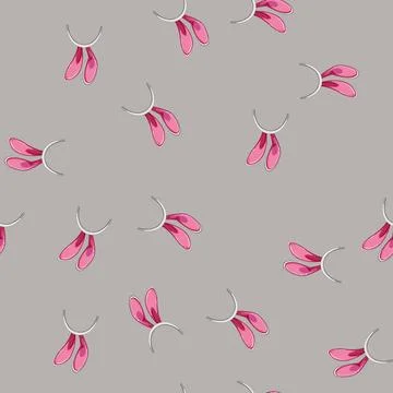 Seamless pattern rabbit easter bunny ear cartoon vector Stock Illustration