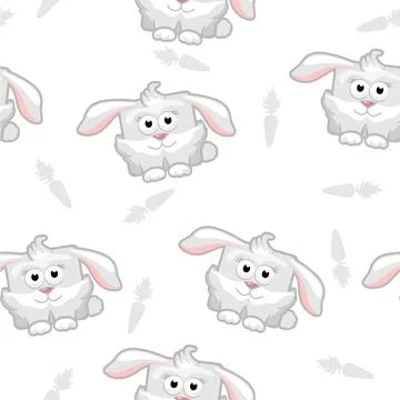 Seamless pattern rabbit Stock Illustration