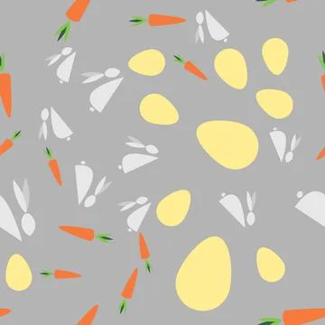 Seamless pattern with rabbits. Happy Easter bunnies Illustrazione stock