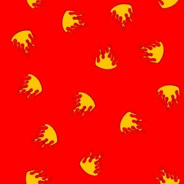 Seamless pattern race flame decal cartoon vector Stock Illustration