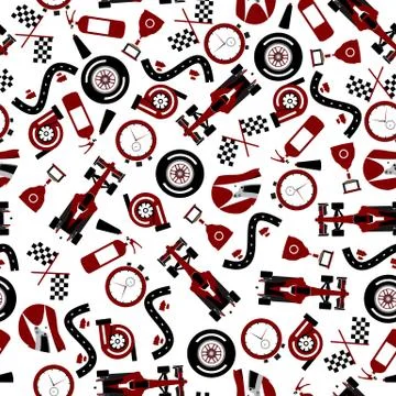 Seamless pattern racing Stockillustratie