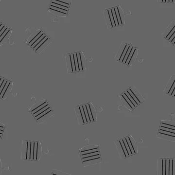 Seamless pattern rack hanger clothes cartoon vector Stock Illustration