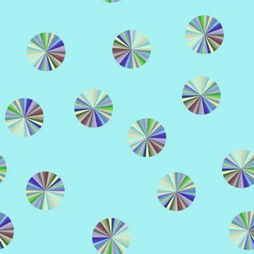 Seamless pattern Radial color wheel pattern creating diverse segments Stock Illustration