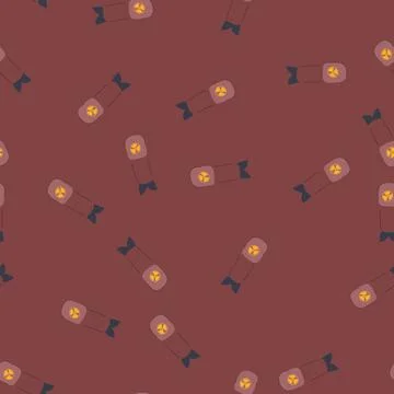 Seamless pattern radiation atomic bomb cartoon vector 스톡 일러스트