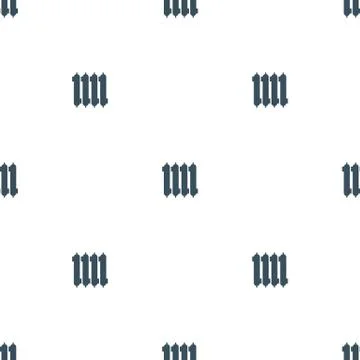 Seamless pattern with radiator on white background. Flat style icon. Vector. Illustrazione stock