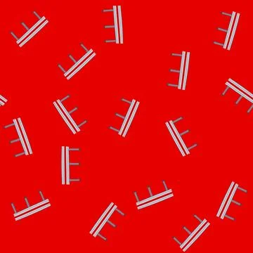 Seamless pattern rail guard rails cartoon vector Stock Illustration