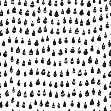 Seamless pattern with rain drops. 스톡 일러스트