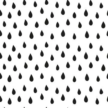 Seamless pattern with rain drops. Stock Illustration