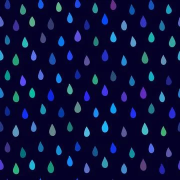 Seamless pattern with rain drops. Stock Illustration