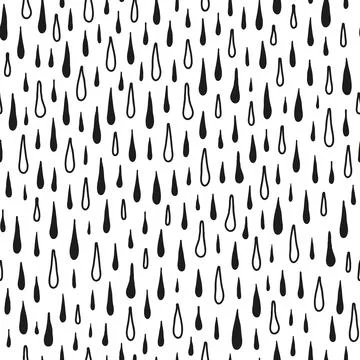 Seamless pattern with rain drops. Stock Illustration
