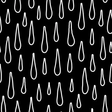Seamless pattern with rain drops. Illustrazione stock