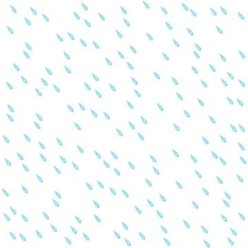 Seamless pattern with rain drops. Water drops isolated on white background. Stock Illustration
