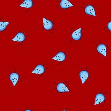 Seamless pattern rain water drop character cartoon vector 스톡 일러스트