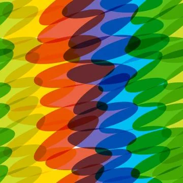 Seamless pattern. Rainbow bright yellow orange red green purple blue print, G Stock Illustration
