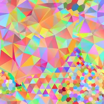 Seamless pattern with rainbow colored glitch styled bright messy shapes Illustrazione stock