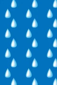 Seamless pattern with raindrop on blue background Stock Illustration