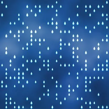 Seamless pattern with raindrops motif on blue Illustrazione stock