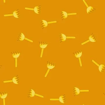 Seamless pattern rake sand toy cartoon vector Stock Illustration